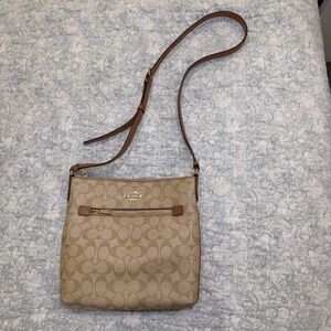 Coach Beige and Brown Crossbody Bag